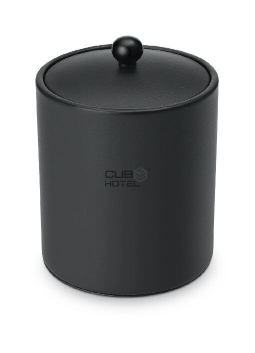Cubitera Piel Sintética Negra 1L